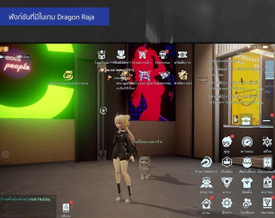 ฟังก์ชั่นในเกม dragon raja